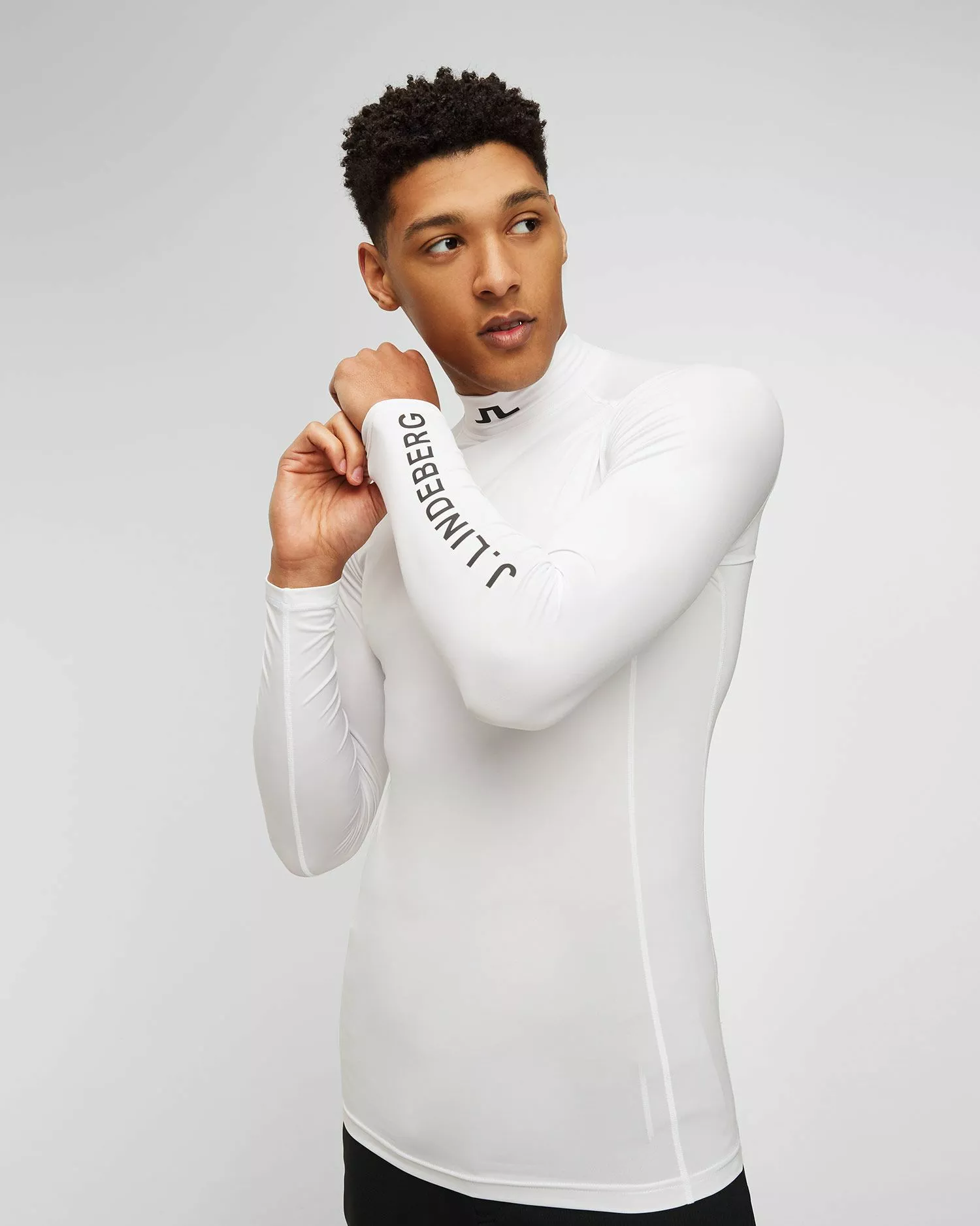 Col Roulé J.LINDEBERG AELLO SOFT COMPRESSION GMJT06334-white 4 Col Roulé J.LINDEBERG AELLO SOFT COMPRESSION GMJT06334-white – Image 2