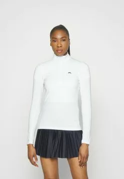 Lauryn Half Zip Mid Layer - T-Shirt À Manches Longues - White