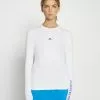 Tekla Crew Neck - T-Shirt À Manches Longues - White Printed Bridge