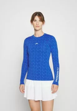 Tekla Crew Neck - T-Shirt À Manches Longues - Blue