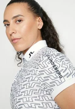 Tour Tech - Polo - White Outline Bridge Swirl -J.Lindeberg Boutique c521abce6ee84b6abe5d8dd99cb30633