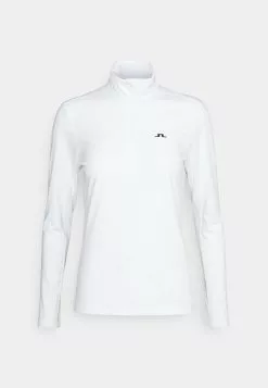 Lauryn Half Zip Mid Layer - T-Shirt À Manches Longues - White -J.Lindeberg Boutique c901c6c90af74d9d8a5454fb4a6143fc